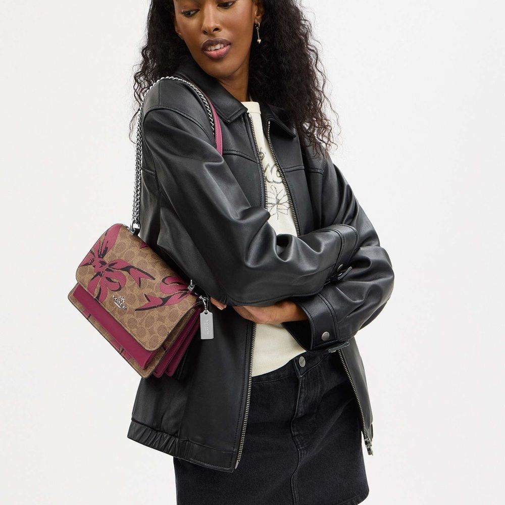 NWT Coach Klare Crossbody Bag In Signature Canvas & Leather With Bow Print CY649 - Picture 16 of 16